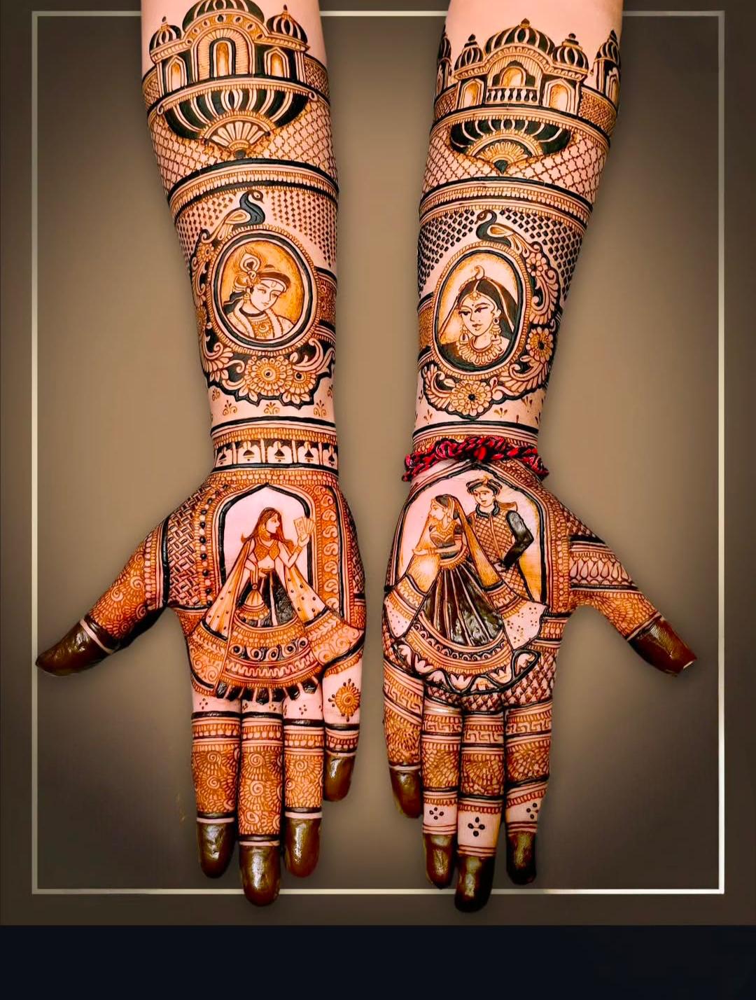 Portrait Mehendi Design: Unique Ideas for Brides